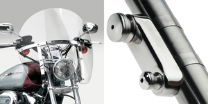 Pantalla desmontable estilo Switchblade de National Cycle instalada en motocicleta