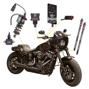 Amortiguador electrónico Bitubo Digishox negro con válvula de ajuste superior