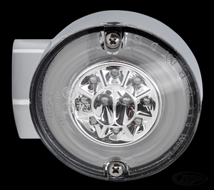 Par de intermitentes LED con anillo halo multi-función para motocicleta