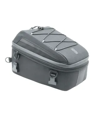 Bolsa trasera Plus de color negro con capacidad de 11 a 19 litros