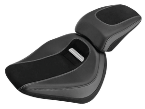Asiento baquete profundo negro C.C. Rider para dos personas en Harley Softail