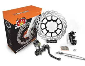 Kit de competición Supermoto con componentes mecánicos visibles