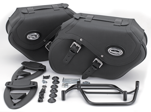 Kit de alforjas negras con sistema de montaje rápido Click & Lock