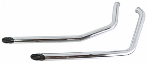 Juego de escapes Drag Pipe negro con puntas cortas estilo slash