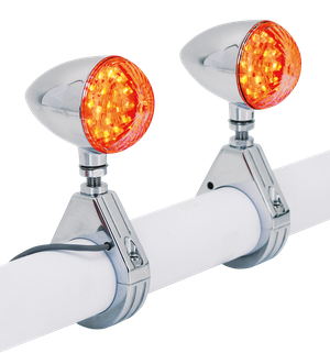 Par de intermitentes Hi-Point con diodos LED para montaje en horquilla de motocicleta