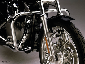 Defensas Fehling instaladas en depósito de Harley-Davidson Sportster XL