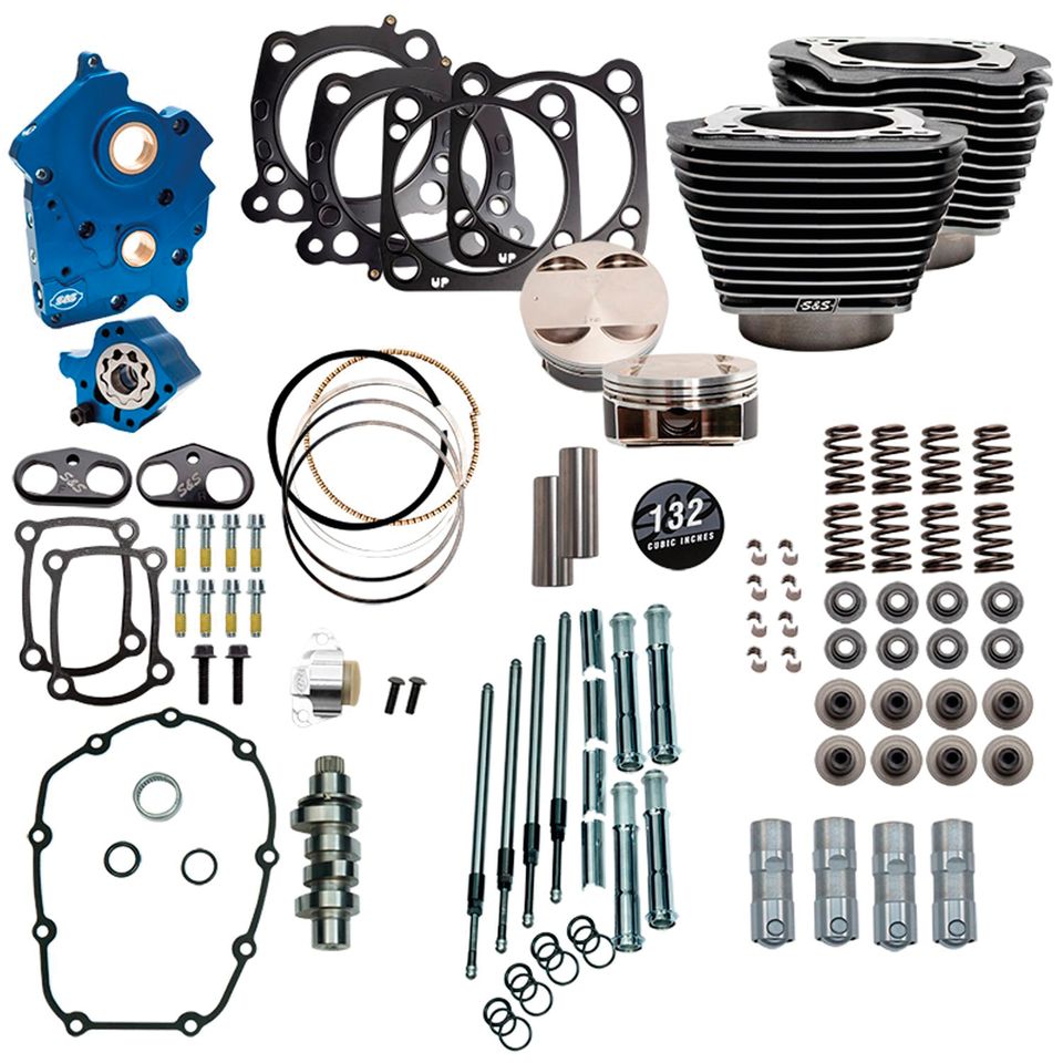 Kit S&S Power Pack para motor Harley Milwaukee Eight de 124 a 132 pulgadas cúbicas