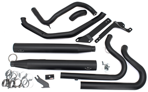Escape doble true dual ajustable MCJ negro para Harley-Davidson Softail Milwaukee Eight