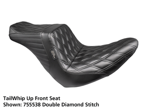 Asiento Le Pera Tailwhip negro para Low Rider y Sport Glide con respaldo
