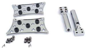 Par de plataformas HoleShot de aluminio billet para motocicleta