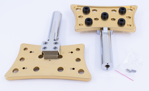 Par de plataformas HoleShot de aluminio billet para motocicleta