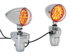 Par de intermitentes Hi-Point con diodos LED para montaje en horquilla de motocicleta