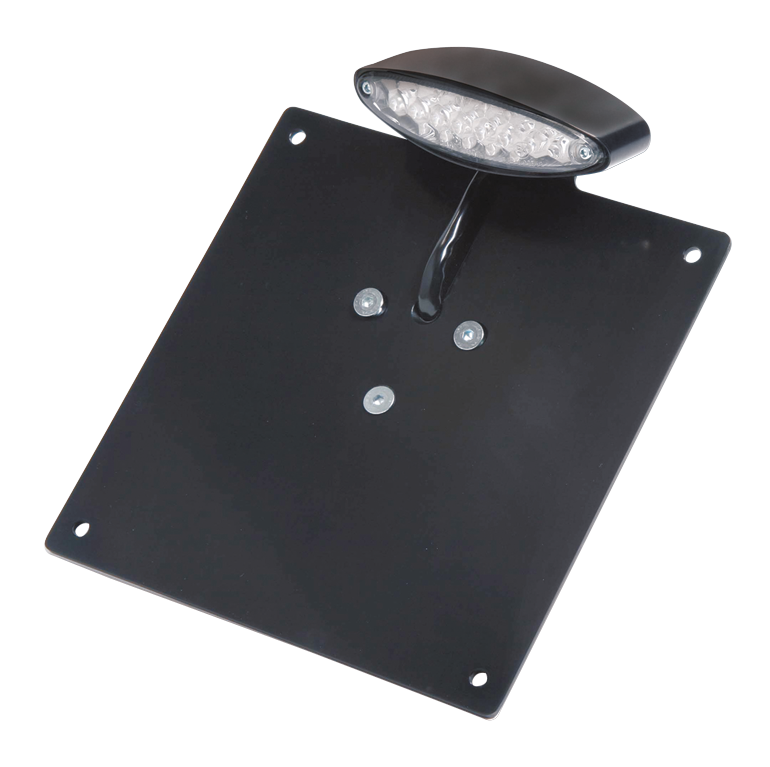 Piloto trasero custom con diodos LED y soporte de matrícula para moto