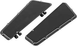 Par de plataformas ajustables biseladas negras para Harley-Davidson