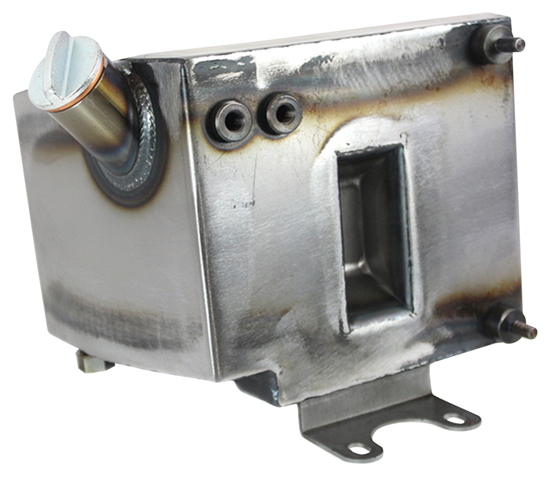 Tanque de aceite envolvente con boca de llenado lateral para motor 45ci