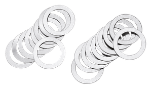 Arandelas de ajuste metálicas para balancines de motores Harley-Davidson Evolution y Twin Cam
