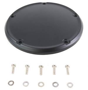 Tapa derby domed negra V-Twin Mfg para motor Milwaukee Eight