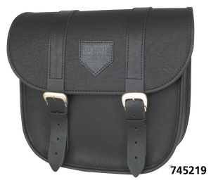 Par de alforjas K-Drive Longride negras montadas en motocicleta