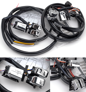 Conmutadores ergonómicos para manillar de motocicleta Harley-Davidson modelos 1996-2013
