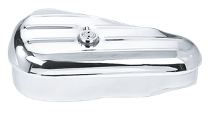 Caja de herramientas montada en el lado izquierdo de una motocicleta Softail Evolution