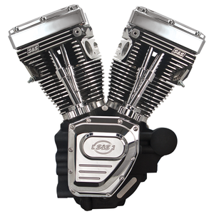 Motor S&S T-Series Long Block completo con culatas y cárter
