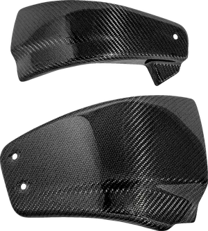 Cubierta lateral de motor de motocicleta vista de perfil