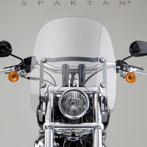 Pantalla de anclaje rápido Spartan de National Cycle instalada en motocicleta