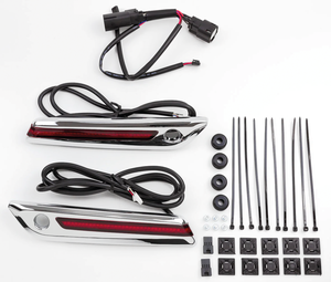Tapas de alforja iluminadas con cierre de cerrojo para motocicleta Harley-Davidson Touring