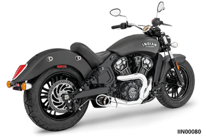 Escape Shorty 2-1 instalado en Indian Scout