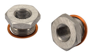 Par de adaptadores metálicos para sensor de oxígeno O2