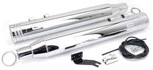 Tubos de escape ajustables MCJ montados en motocicleta Harley Touring