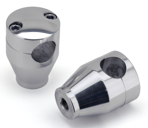 Par de torretas redondas de aluminio billet para montaje en manillar de motocicleta Harley-Davidson