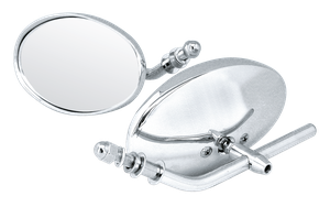 Retrovisor Slimline Deluxe con visera montado en manillar de motocicleta