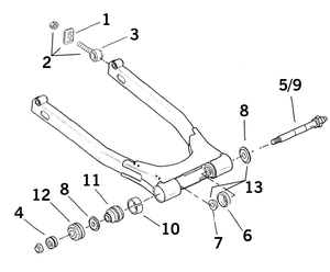 Conjunto de piezas de basculante para motocicleta Harley-Davidson FXR