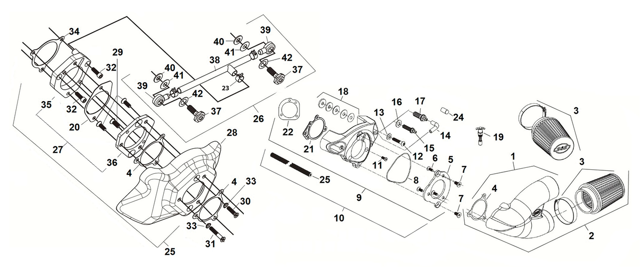 Conjunto de piezas de recambio para sistemas de inducción calibrados marca S&S