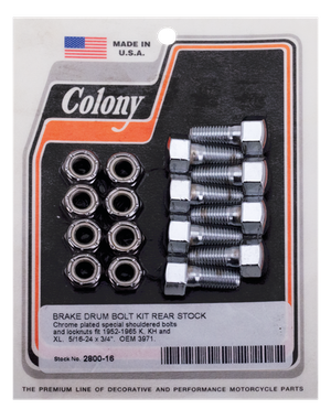 Juego de tornillos Colony para tambor de freno de motocicleta