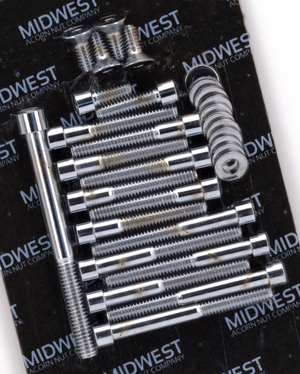 Kit de tornillos cromados para tapa primaria, derby e inspección de motor Harley-Davidson