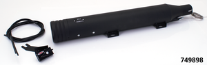 Par de silenciadores ajustables MCJ color negro para Harley-Davidson Softail