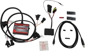 Módulo de inyección Power Commander V negro con conectores