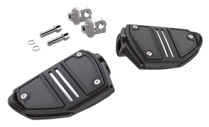 Estriperas traseras Ciro Stilo Twin Rail color negro para motocicleta