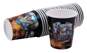 Tazas de café desechables con diseño gráfico del signo zodiacal