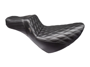 Asiento estilo Le Pera Tailwhip negro para Harley-Davidson Low Rider y Sport Glide