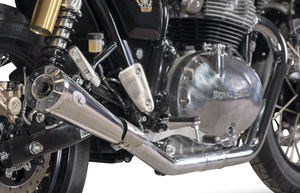 Silenciadores V-Performance instalados en Royal Enfield Continental GT e Interceptor