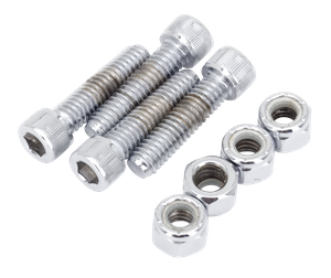 Kit de tornillos cromados para montaje en guardabarros delantero de motocicleta