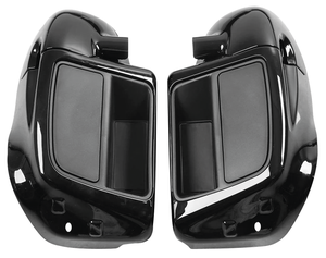 Carenado bajo negro con guantera integrada para motocicleta Harley-Davidson