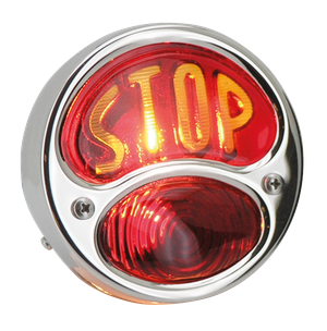 Piloto trasero LED No School Choppers negro para motocicleta custom