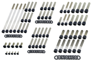 Kit de tornillos de transmisión en acero inoxidable negro para motocicleta