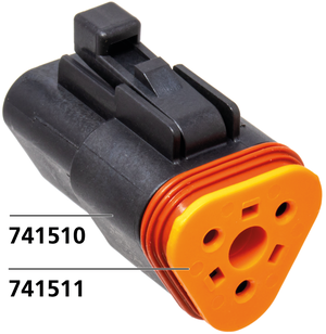 Conjunto de conectores eléctricos hembra y macho tipo Deutsch para cableado de moto