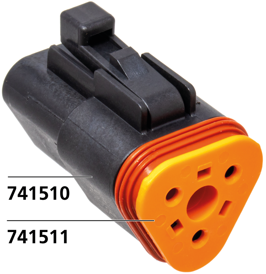Conjunto de conectores eléctricos hembra y macho tipo Deutsch para cableado de moto