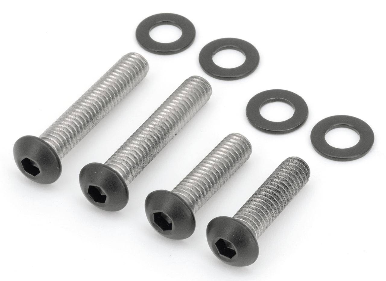 Kit de tornillos para puntal de guardabarros en acero inoxidable negro